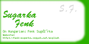 sugarka fenk business card